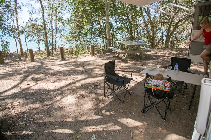 Mittagessen am Smalley Beach