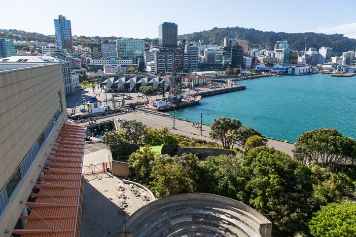 Blick vom Te Papa auf die Stadt