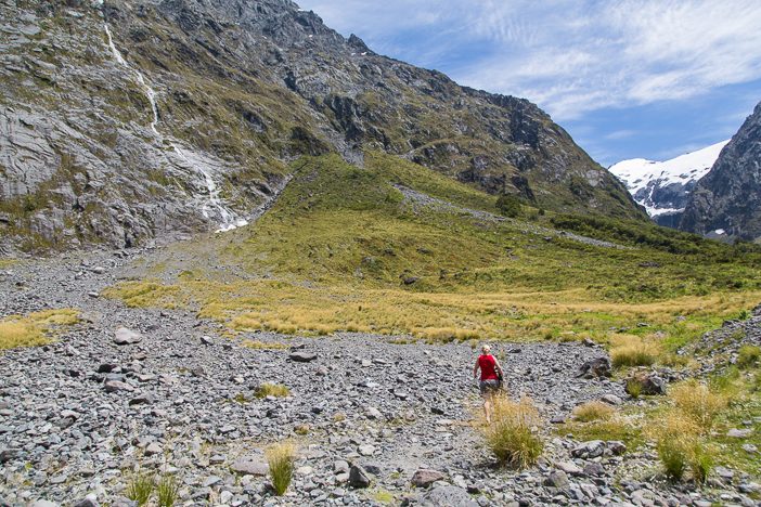 Wandern zum kleinen Gletscher