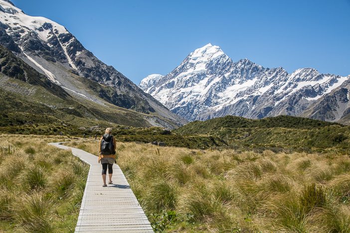 Der Hooker-Valley Track ist gut ausgebaut und leicht begehbar